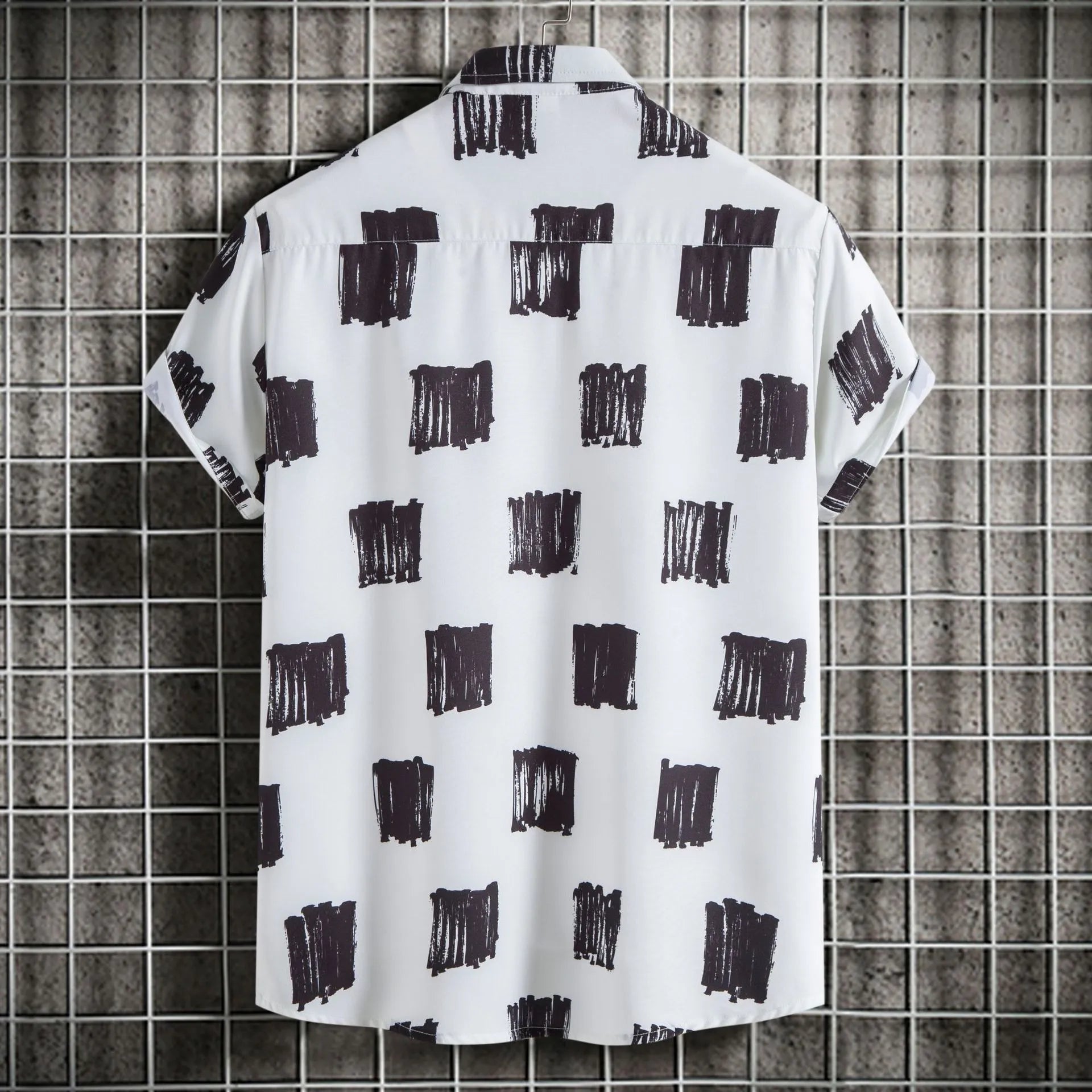 Men's Plus Size Casual Printed Short Sleeve Shirt