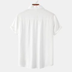 Men's Plus Size Casual Short Sleeve Button Down Shirt