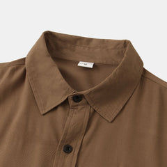 Men's Plus Size Casual Short Sleeve Button Down Shirt