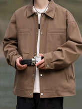 Men's Plus Size Casual Snap-Down Jacket