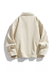 Men's Plus Size Casual Snap-Down Jacket