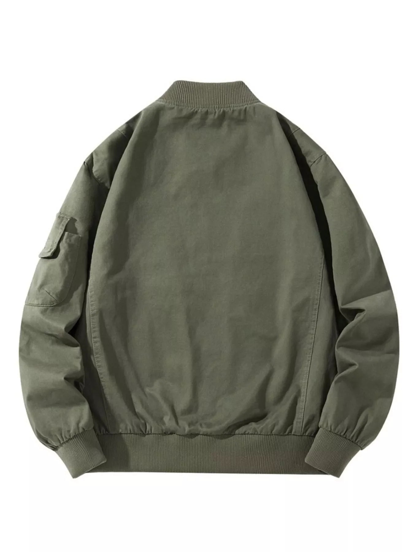 Men's Plus Size Casual Zip Up Bomber Jacket