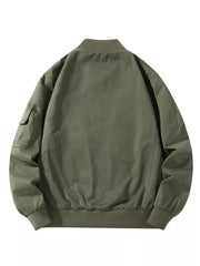 Men's Plus Size Casual Zip Up Bomber Jacket