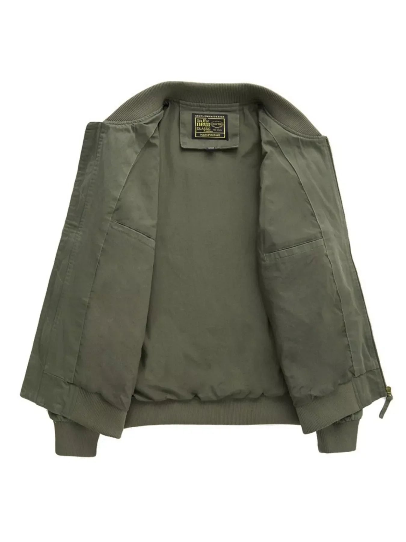 Men's Plus Size Casual Zip Up Bomber Jacket