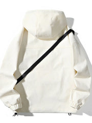 Men's Plus Size Casual Zip Up Hooded Jacket