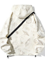 Men's Plus Size Casual Zip Up Hooded Jacket