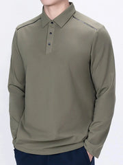 Men's Plus Size Classic Long Sleeve Polo