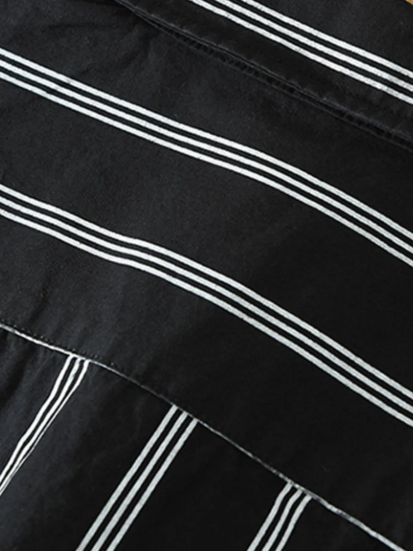 Men's Plus Size Classic Striped Short Sleeve Button-Up Shirt