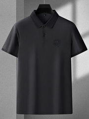 Men's Plus Size Collared Neck Short Sleeve Polo