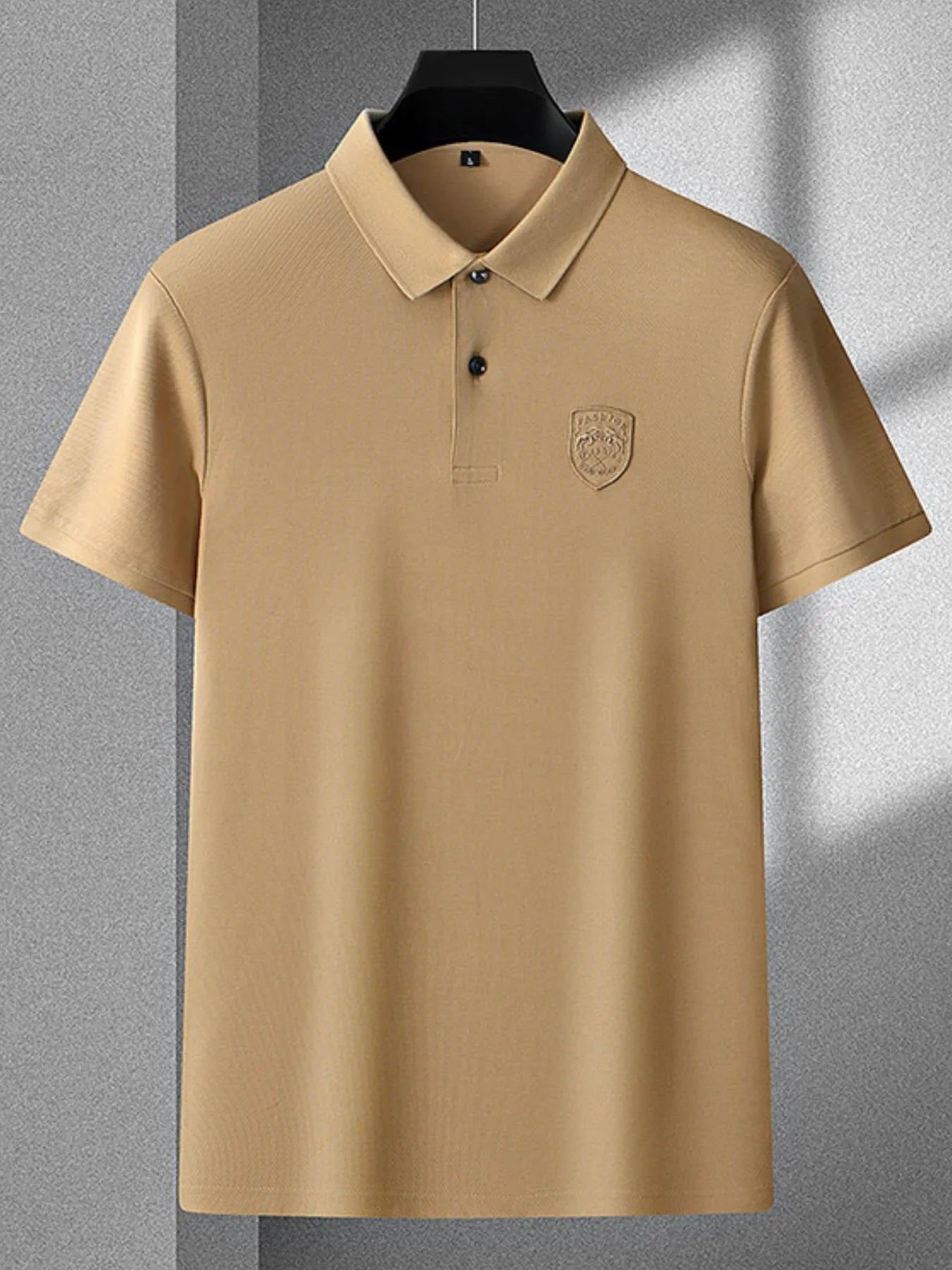 Men's Plus Size Collared Neck Short Sleeve Polo