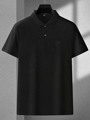 Men's Plus Size Collared Neck Short Sleeve Polo
