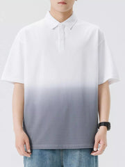 Men's Plus Size Collared Neck Short Sleeve Polo