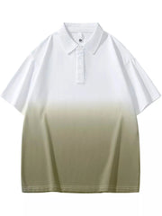 Men's Plus Size Collared Neck Short Sleeve Polo