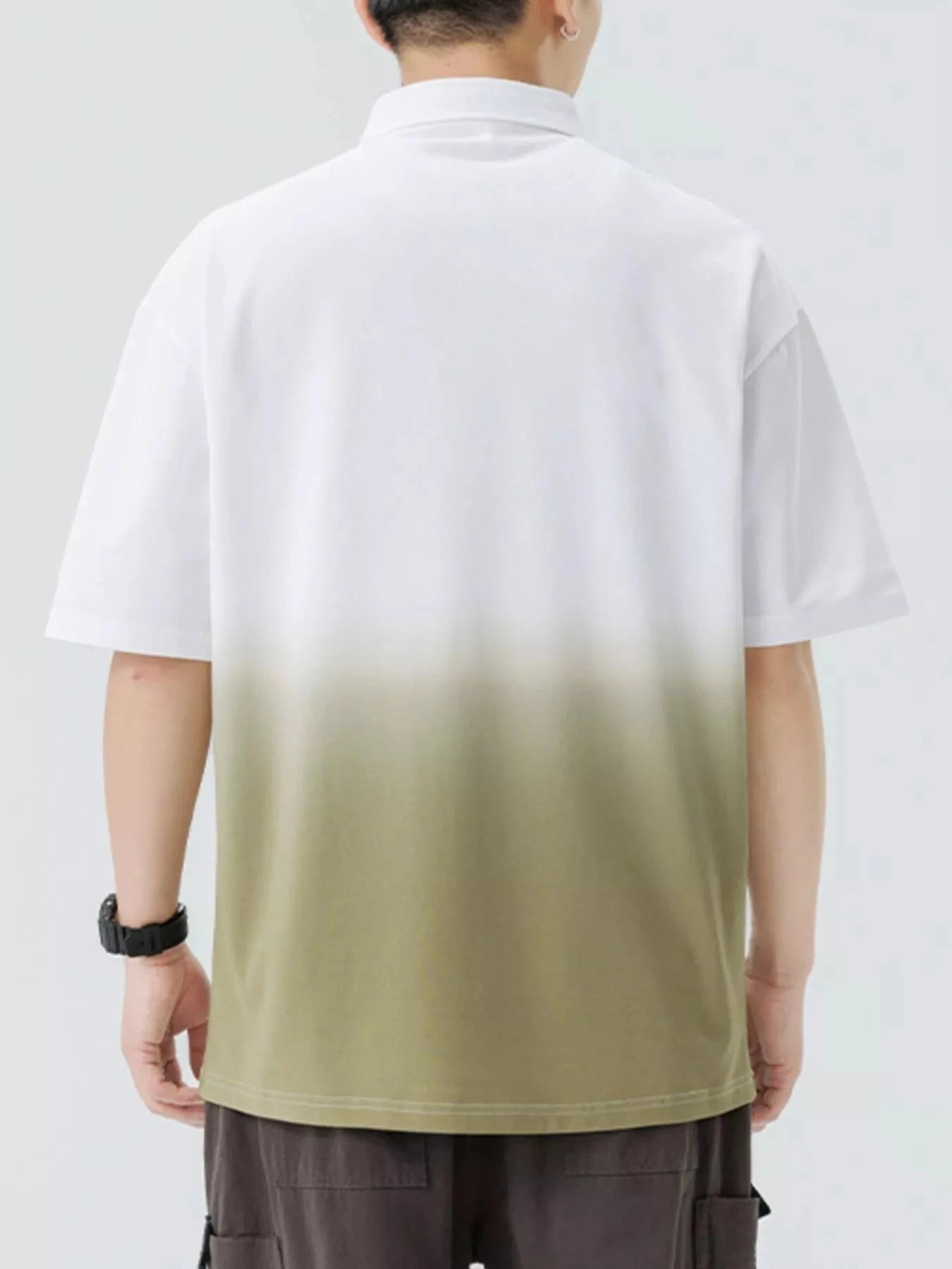 Men's Plus Size Collared Neck Short Sleeve Polo