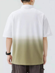 Men's Plus Size Collared Neck Short Sleeve Polo