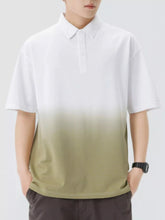 Men's Plus Size Collared Neck Short Sleeve Polo Army Green / M