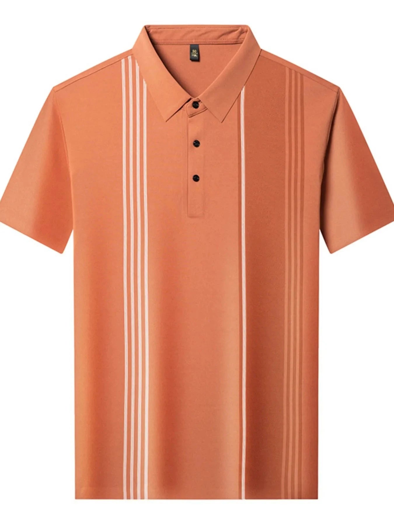 Men's Plus Size Contrast Short Sleeve Polo Orange / M