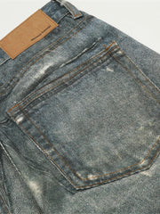 Men's Plus Size Distressed Wide Leg Jeans