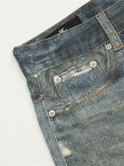 Men's Plus Size Distressed Wide Leg Jeans