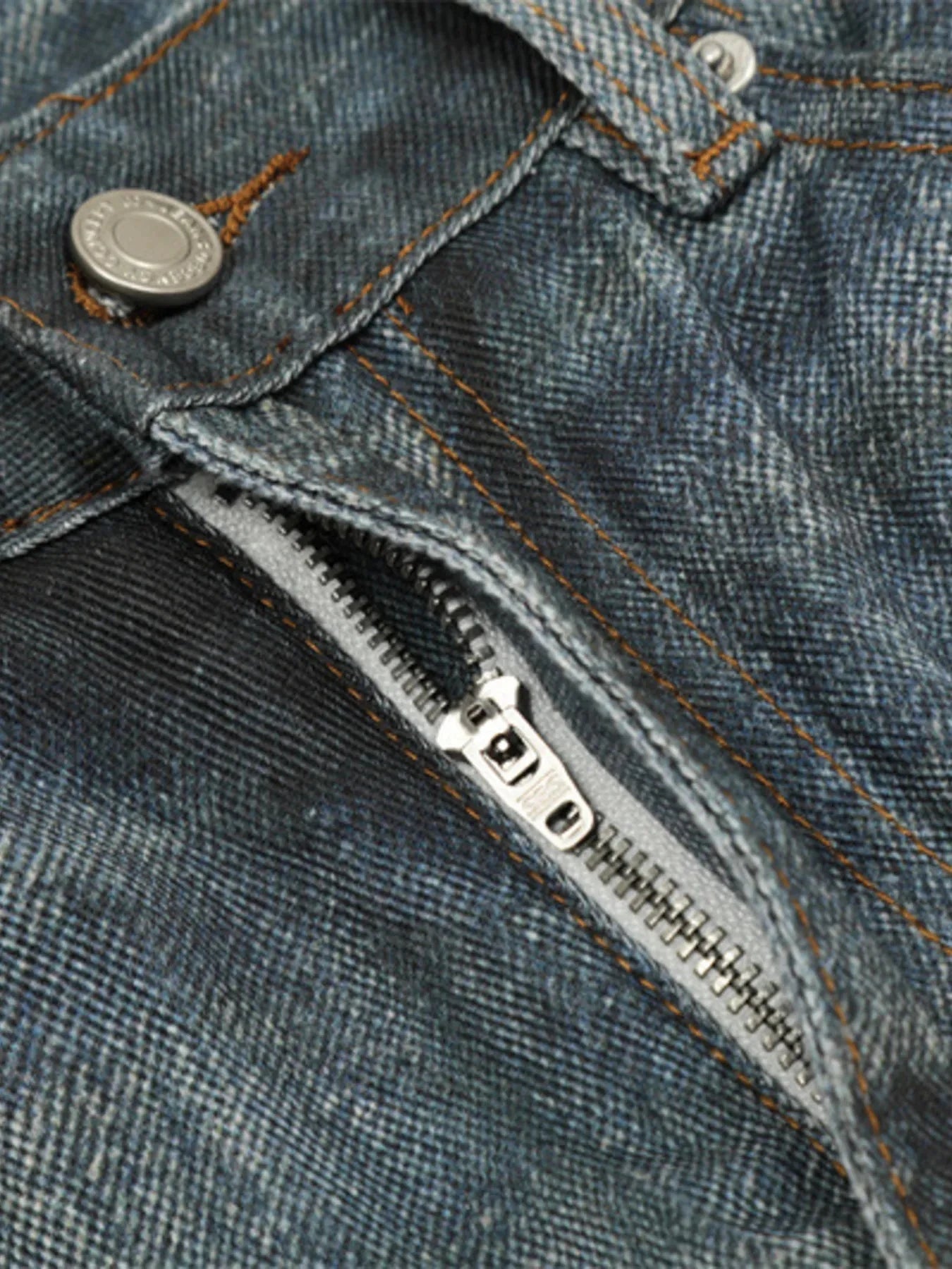 Men's Plus Size Distressed Wide Leg Jeans