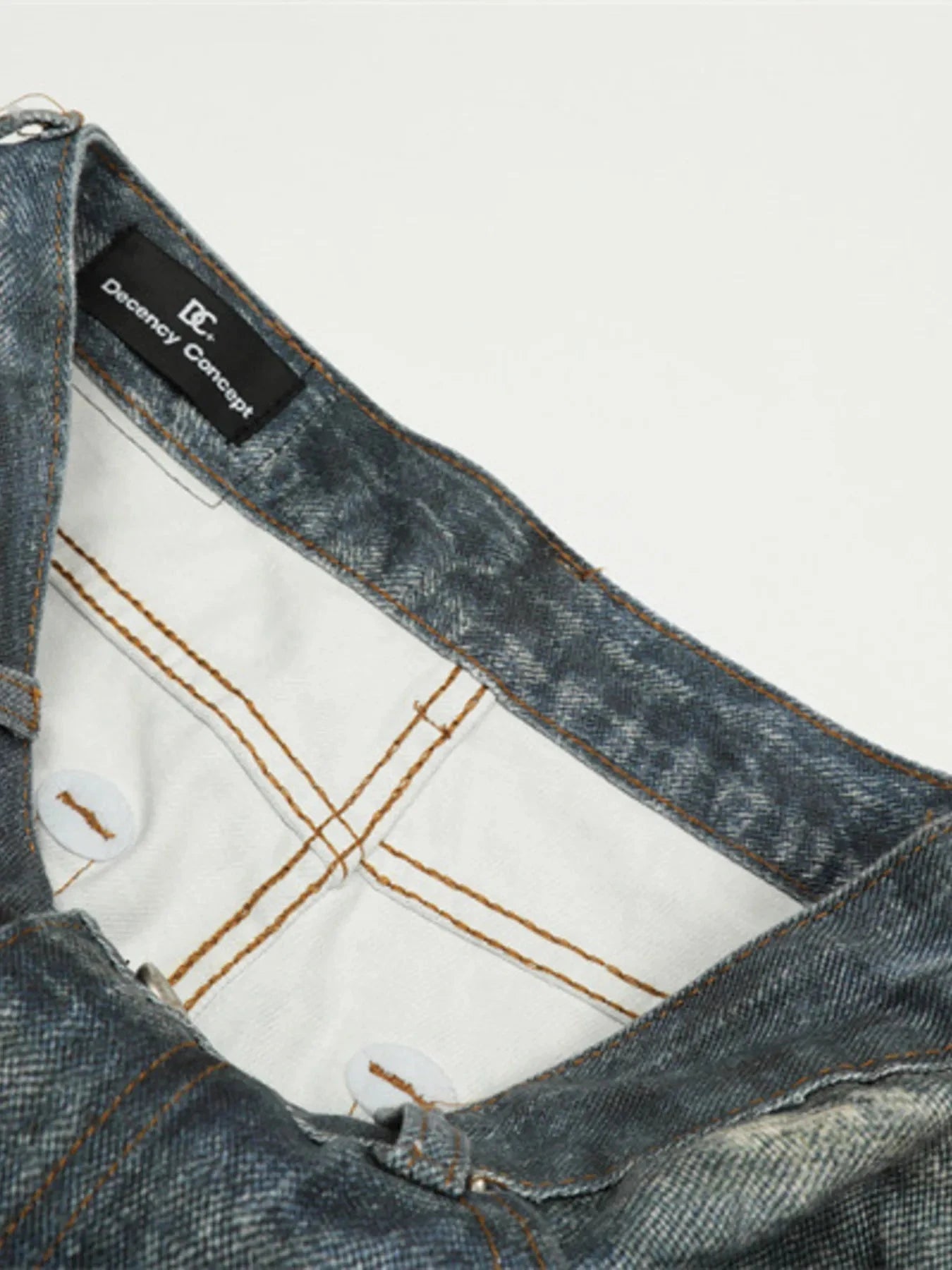 Men's Plus Size Distressed Wide Leg Jeans