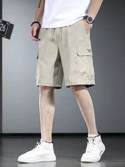 Men's Plus Size Drawstring Cargo Shorts