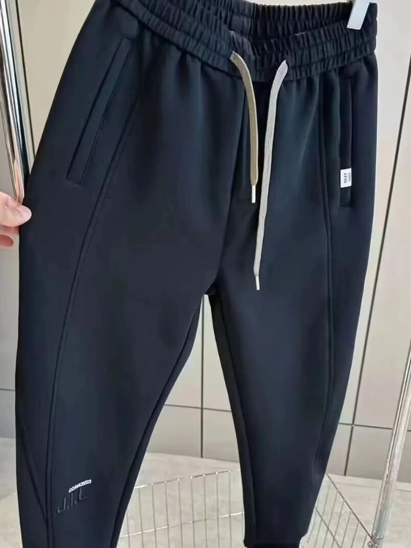 Men's Plus Size Drawstring Joggers with Pockets