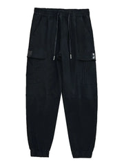 Men's Plus Size Drawstring Pants with Cargo Pockes