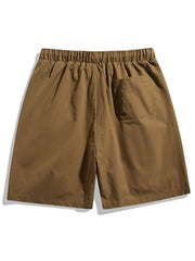 Men's Plus Size Drawstring Pocketed Shorts