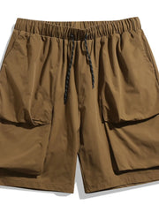 Men's Plus Size Drawstring Pocketed Shorts