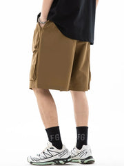 Men's Plus Size Drawstring Pocketed Shorts