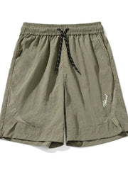 Men's Plus Size Drawstring Shorts with Pockets