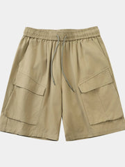 Men's Plus Size Drawstring Shorts with Pockets