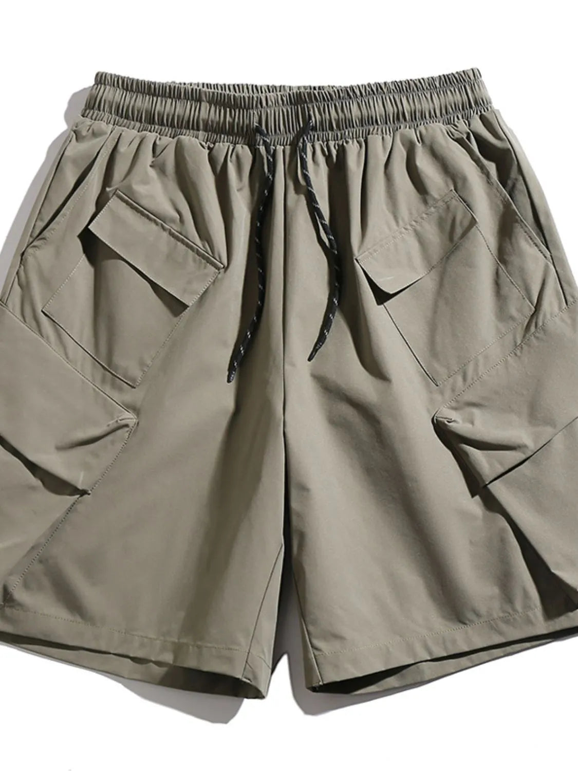 Men's Plus Size Drawstring Shorts with Pockets Mocha / M