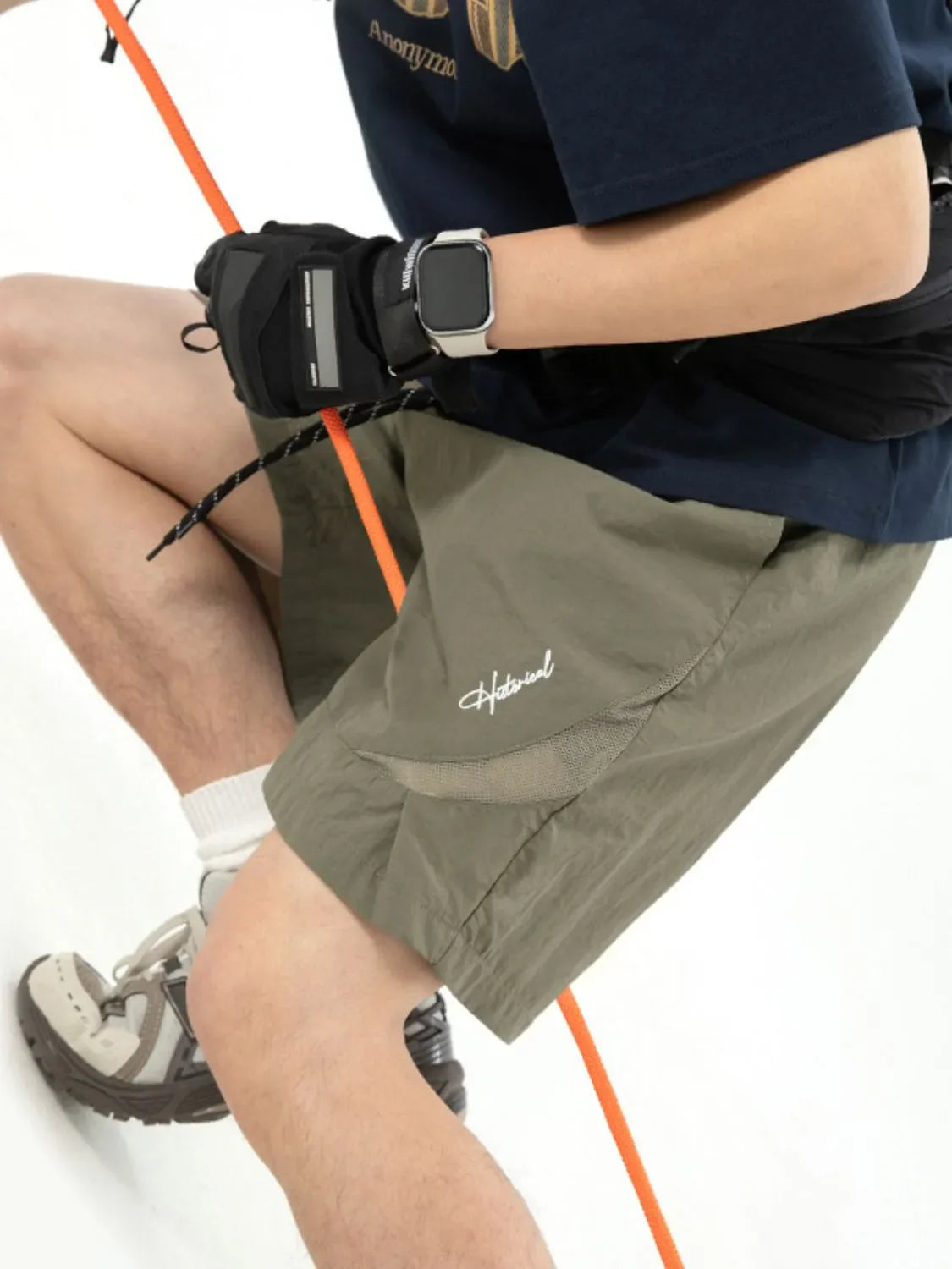 Men's Plus Size Drawstring Shorts with Pockets Sage / M