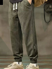 Men's Plus Size Drawstring Wide Leg Pants