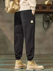 Men's Plus Size Drawstring Wide Leg Pants