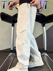 Men's Plus Size Drawstring Wide Leg Pants