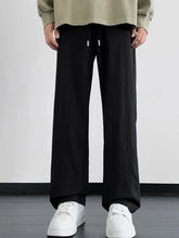 Men's Plus Size Drawstring Wide Leg Pants Black / M