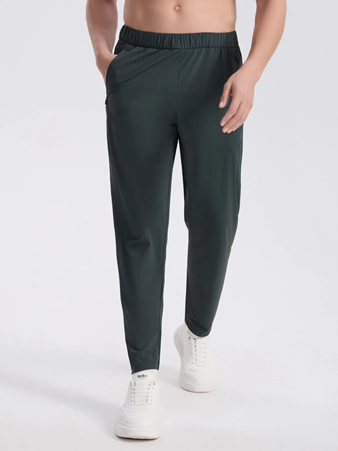 Men's Plus Size Elastic Waistband Active Joggers with Pockets