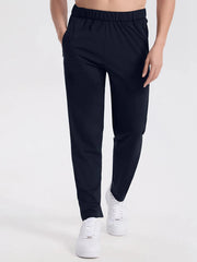 Men's Plus Size Elastic Waistband Active Joggers with Pockets Dark Navy / M