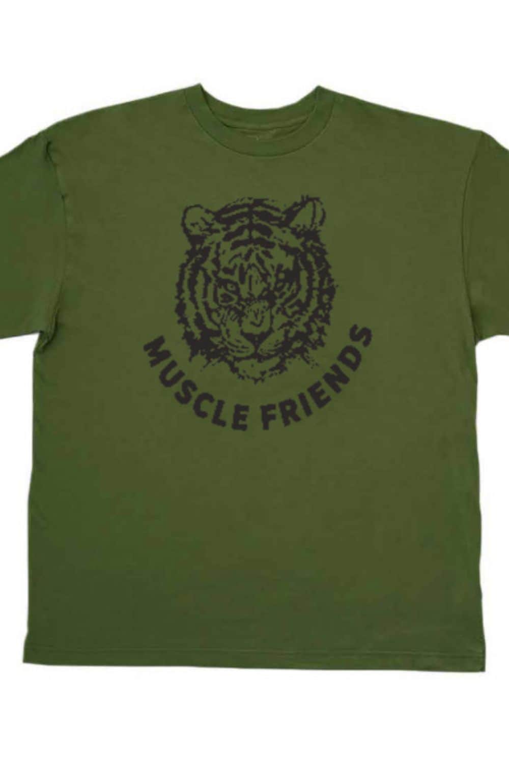 Men's Plus Size Graphic Round Neck Short Sleeve T-Shirt Army Green / M