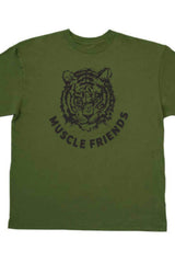 Men's Plus Size Graphic Round Neck Short Sleeve T-Shirt Army Green / M
