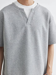 Men's Plus Size Half Sleeve Top and Shorts Set