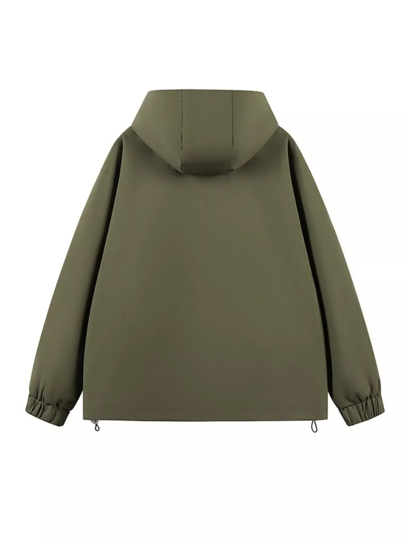 Men's Plus Size Hooded Windproof Zip Up Jacket