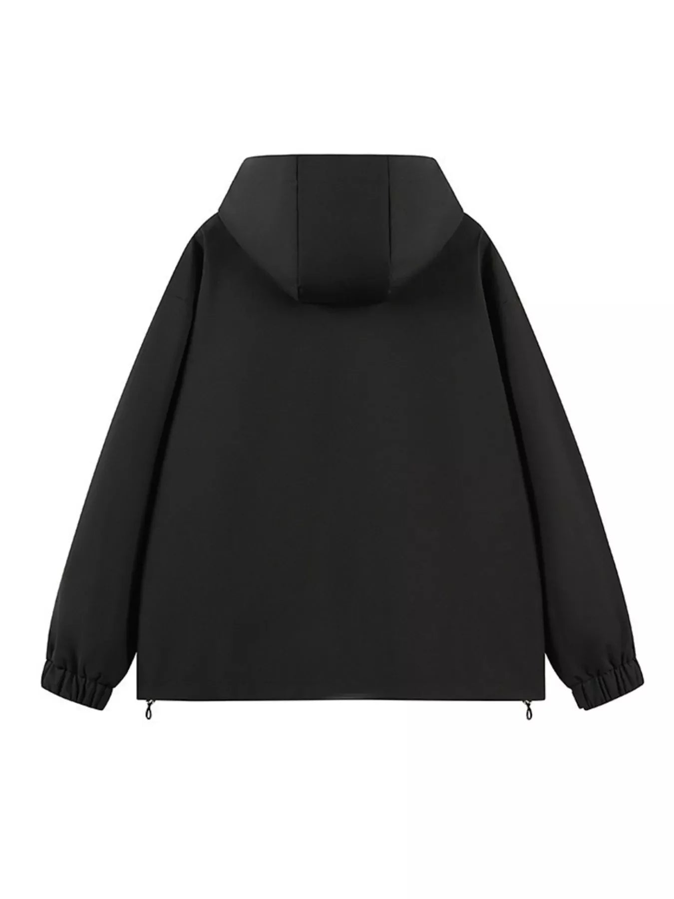 Men's Plus Size Hooded Windproof Zip Up Jacket