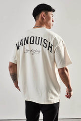 Men's Plus Size Letter Graphic Round Neck Half Sleeve T-Shirt White / 3XL