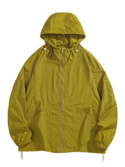 Men's Plus Size Lightweight Hooded Windbreaker Jacket Olive Green / M