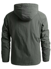 Men's Plus Size Lightweight Hooded Windproof Outdoor Jacket