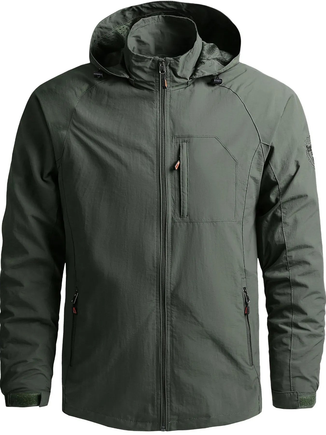 Men's Plus Size Lightweight Hooded Windproof Outdoor Jacket